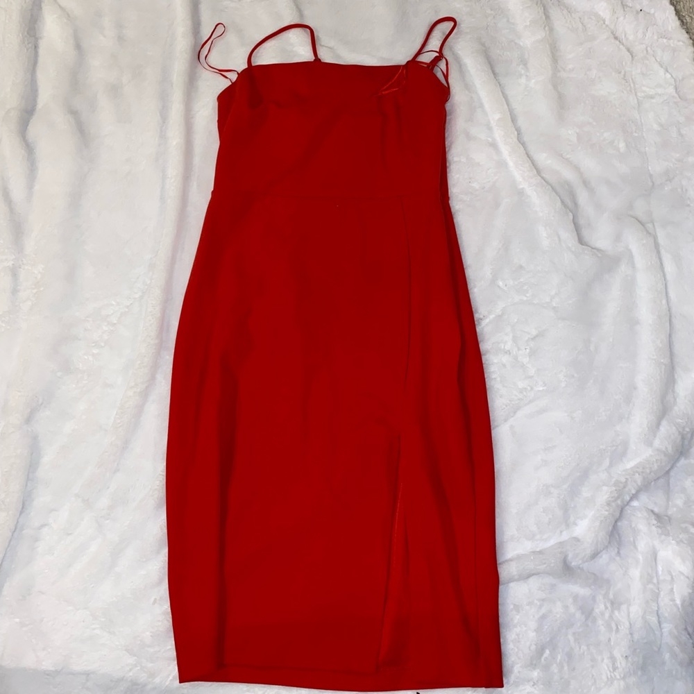 Express Spaghetti Strap Red Dress